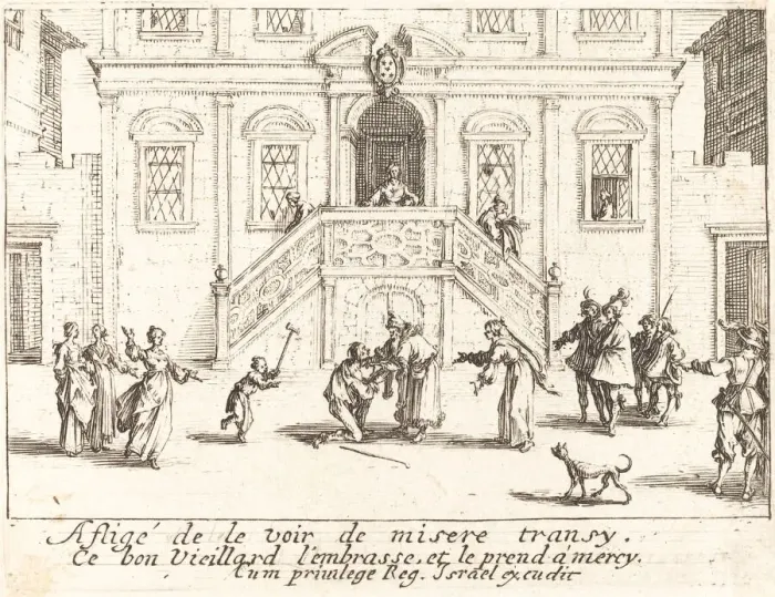 Framed Print : Return of the Prodigal Son, 1635. Creator: Jacques Callot Framed Print : Return of the Prodigal Son, 1635. Creator: Jacques Callot