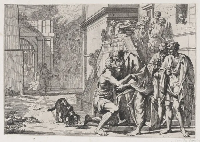 Framed Print : The return of the Prodigal Son, 1650-1700. Creator: Anon Framed Print : The return of the Prodigal Son, 1650-1700. Creator: Anon