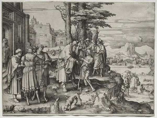 Return of the Prodigal Son, c. 1510. Creator: Lucas van Leyden (Dutch, 1494-1533)