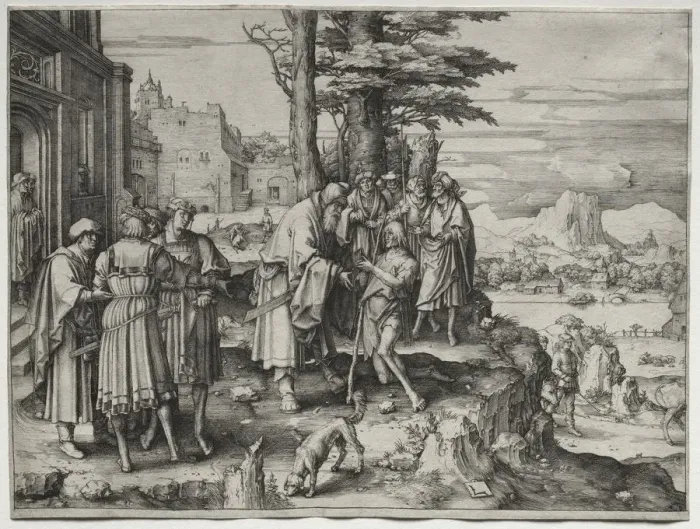 Framed Print : Return of the Prodigal Son, c. 1510. Creator: Lucas van Leyden (Dutch, 1494-1533) Framed Print : Return of the Prodigal Son, c. 1510. Creator: Lucas van Leyden (Dutch, 1494-1533)