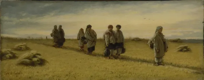 Framed Print : The Return of the Reapers from the Field in the Ryazan province, 1874. Artist: Perov, Vasili Grigoryevich (1834-1882) Framed Print : The Return of the Reapers from the Field in the Ryazan province, 1874. Artist: Perov, Vasili Grigoryevich (1834-1882)