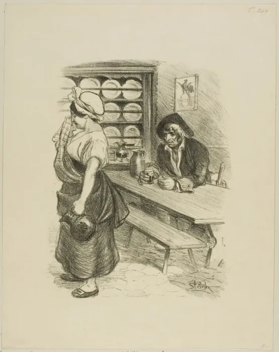 Framed Print : The Return of the Sailor, 153. Creator: Theophile Alexandre Steinlen Framed Print : The Return of the Sailor, 153. Creator: Theophile Alexandre Steinlen