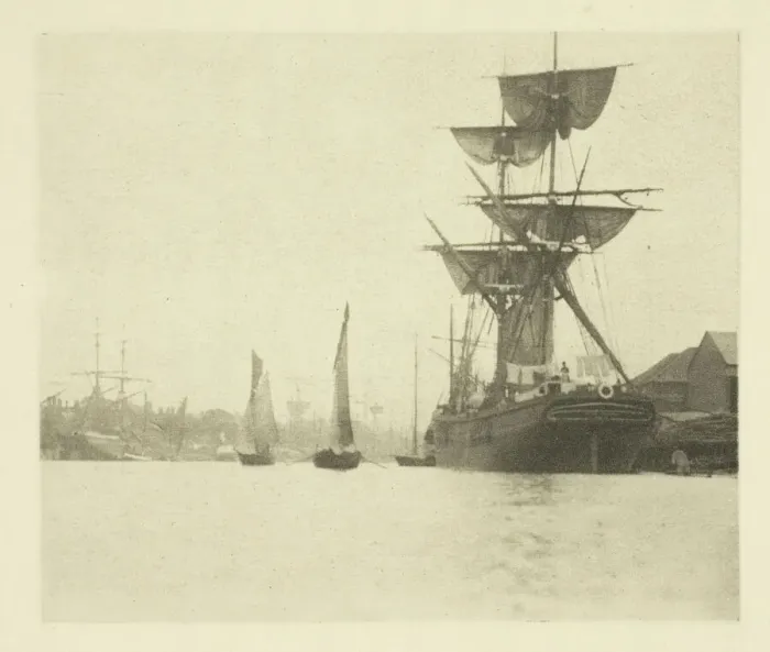 Framed Print : Return of the Shrimpers, 1887. Creator: Peter Henry Emerson Framed Print : Return of the Shrimpers, 1887. Creator: Peter Henry Emerson