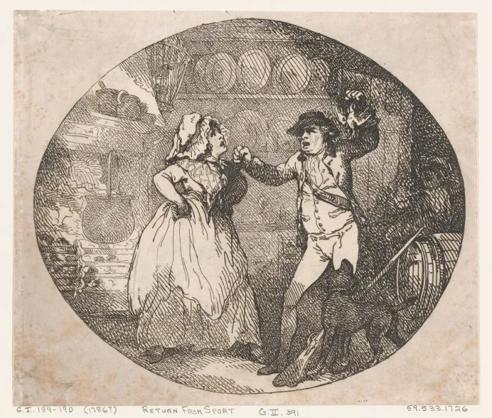 Framed Print : Return from Sport, 1786 (?). 1786 (?). Creator: Thomas Rowlandson Framed Print : Return from Sport, 1786 (?). 1786 (?). Creator: Thomas Rowlandson