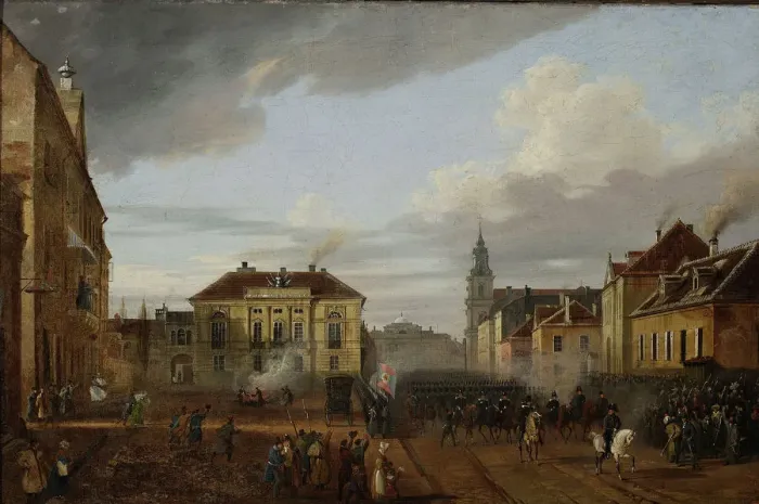 Framed Print : The return of squads of Polish army from Wierzbno, 1831 Framed Print : The return of squads of Polish army from Wierzbno, 1831