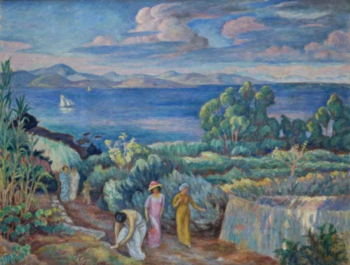 Framed Print : Return from a Swim, between 1909-1913. Creator: Jozef Pankiewicz Framed Print : Return from a Swim, between 1909-1913. Creator: Jozef Pankiewicz