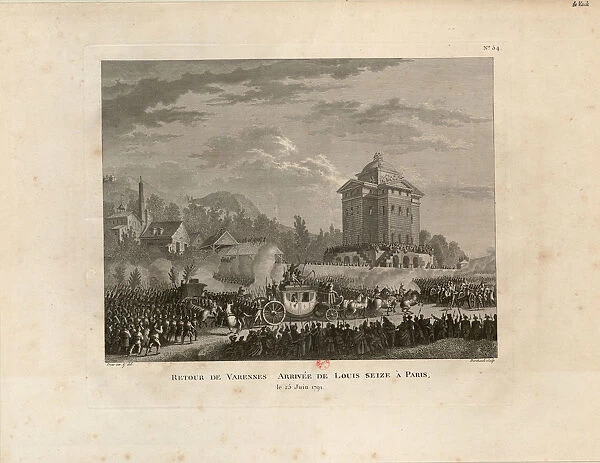 Return from Varennes, Arrival of Louis Capet in Paris, 1802. Creator: Duplessis-Bertaux