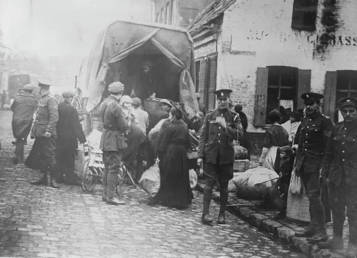 Framed Print : Returning French Refugees, 1918 or 1919. Creator: Bain News Service Framed Print : Returning French Refugees, 1918 or 1919. Creator: Bain News Service