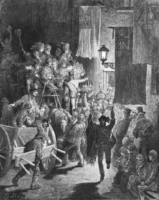 Framed Print : Returning Home, 1872. Creator: Gustave Doré Framed Print : Returning Home, 1872. Creator: Gustave Doré