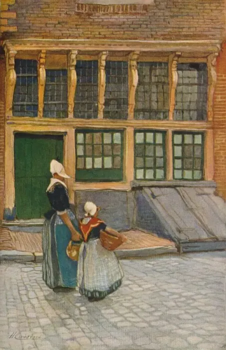 Framed Print : Returning from Market, c1902. Artist: Hendrick Cassiers Framed Print : Returning from Market, c1902. Artist: Hendrick Cassiers