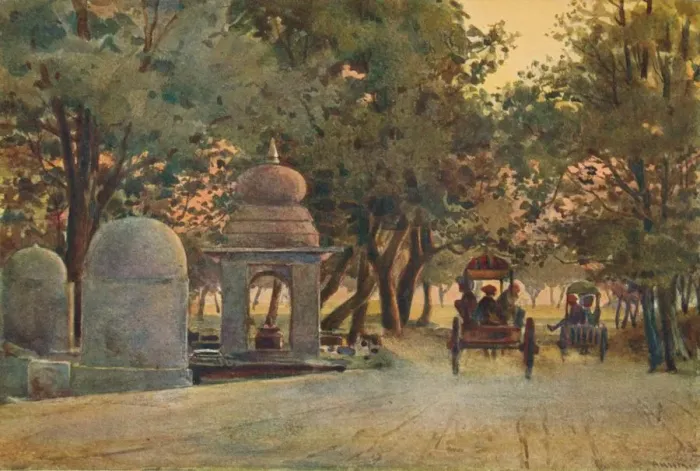 Framed Print : Returning from the Mela, Allahabad, c1880 (1905). Artist: Alexander Henry Hallam Murray Framed Print : Returning from the Mela, Allahabad, c1880 (1905). Artist: Alexander Henry Hallam Murray