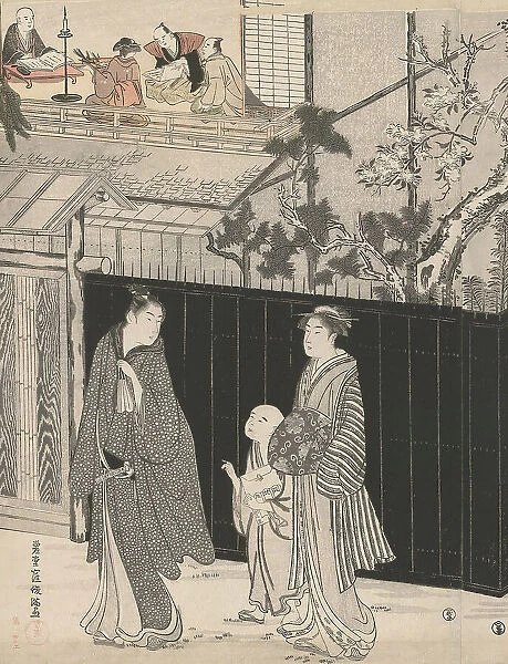Returning from a Poetry Gathering, Japan, c. 1785 / 89. Creator: Kubo Shunman