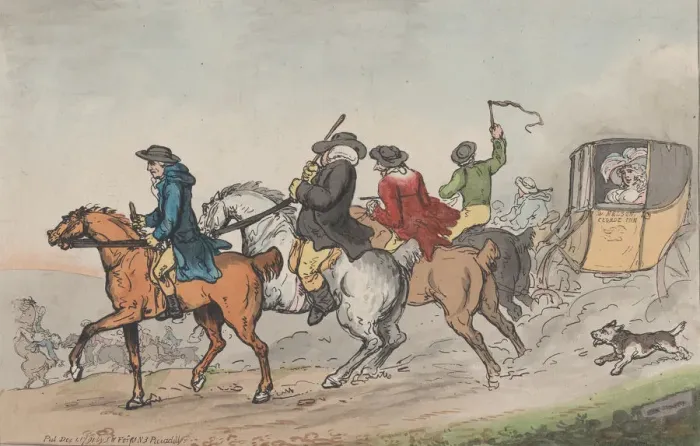 Framed Print : Returning from the Races, December 1, 1791. December 1, 1791. Creator: Thomas Rowlandson Framed Print : Returning from the Races, December 1, 1791. December 1, 1791. Creator: Thomas Rowlandson