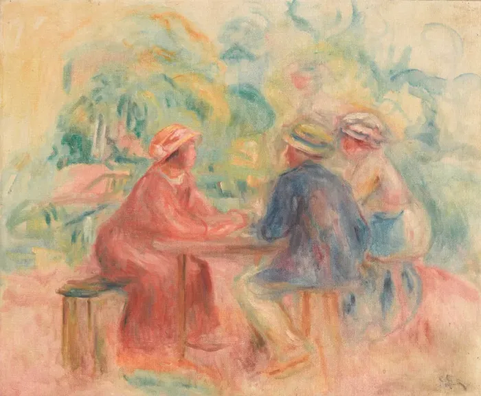 Framed Print : Reunion dans le jardin, Between 1911 and 1915 Framed Print : Reunion dans le jardin, Between 1911 and 1915