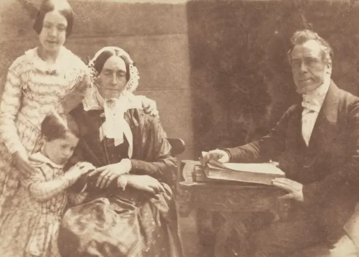 Framed Print : Rev Ebenezer Miller and family, 1843-1847. Creators: David Octavius Hill, Robert Adamson Framed Print : Rev Ebenezer Miller and family, 1843-1847. Creators: David Octavius Hill, Robert Adamson
