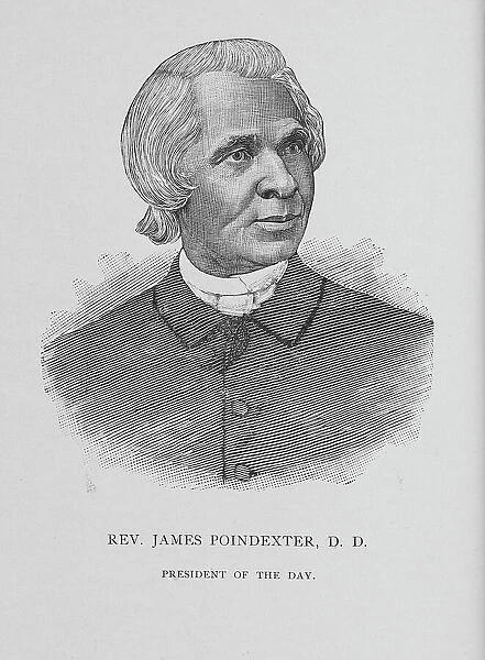 Rev. James Poindexter, D. D. President of the day, 1888. Creator: Unknown