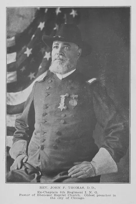 Framed Print : Rev. John F. Thomas, D.D.; Ex-Chaplain 8th Regiment I. N. G.; Pastor of Ebenezer Baptist... 1907. Creator: Unknown Framed Print : Rev. John F. Thomas, D.D.; Ex-Chaplain 8th Regiment I. N. G.; Pastor of Ebenezer Baptist... 1907. Creator: Unknown