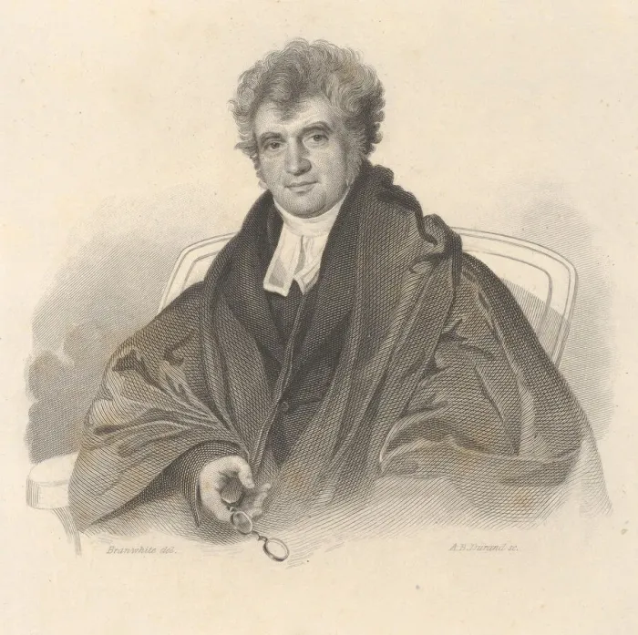 Framed Print : Rev. William Jay, 1823. Creator: Asher Brown Durand Framed Print : Rev. William Jay, 1823. Creator: Asher Brown Durand