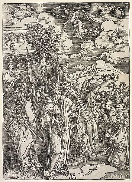 Revelation of St. John: Four Angels Holding up the Winds, 1511. Creator: Albrecht Dürer