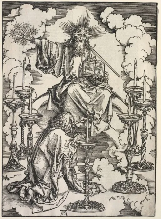 Framed Print : Revelation of St. John: St. John Beholding the Seven Candlesticks, 1511 Framed Print : Revelation of St. John: St. John Beholding the Seven Candlesticks, 1511