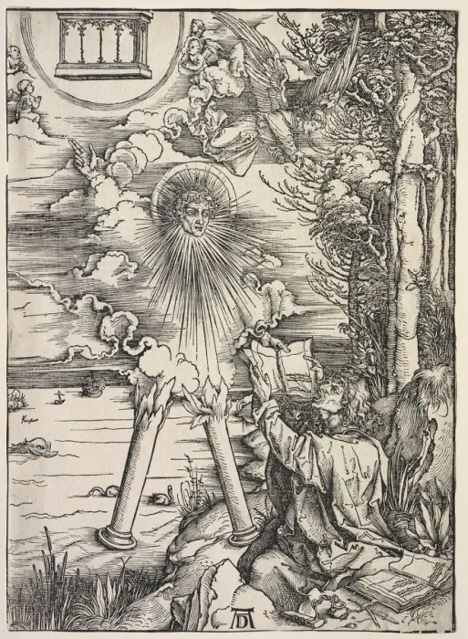 Framed Print : Revelation of St. John: St. John Devouring the Books, 1511. Creator: Albrecht Dürer (German Framed Print : Revelation of St. John: St. John Devouring the Books, 1511. Creator: Albrecht Dürer (German