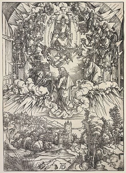 Revelation of St. John: St. John before the Throne, 1511. Creator: Albrecht Dürer (German