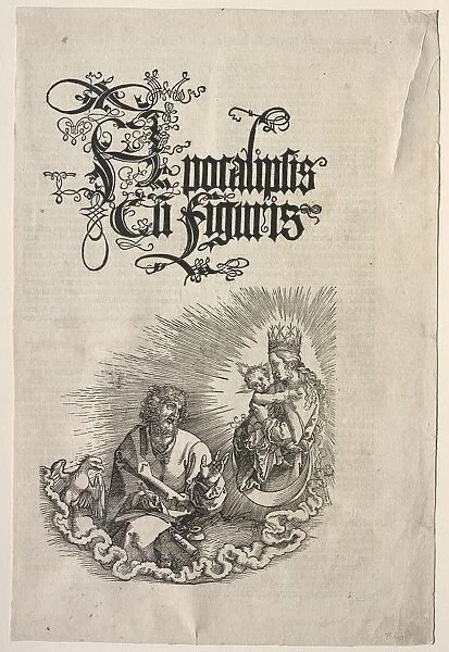Revelation of St. John: Title Page to the Apocalypse, 1511. Creator: Albrecht Dürer (German