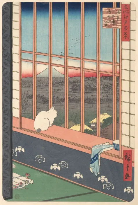 Framed Print : Revelers Returned from the Tori no Machi Festival at Asakusa, from the series One Hundred... 1857. Creator: Ando Hiroshige