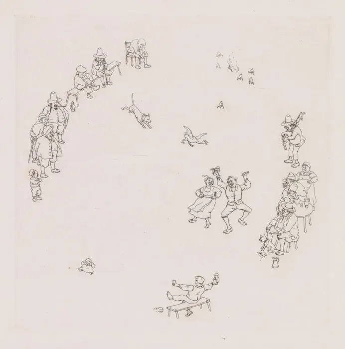 Framed Print : Revelers (Ribauds et Ribaudes). Creator: Leonce Justin Alexandre Petit (French, 1839-1894)