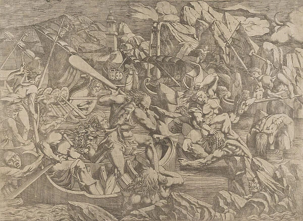 Revenge of Nauplius, 1540-45. Creator: Antonio Fantuzzi