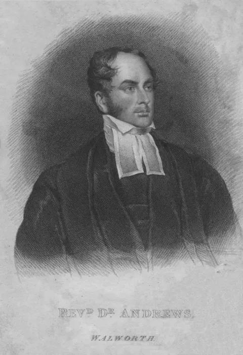 Framed Print : Reverend Dr. Andrews, Walworth, 1828. Creator: G Parker