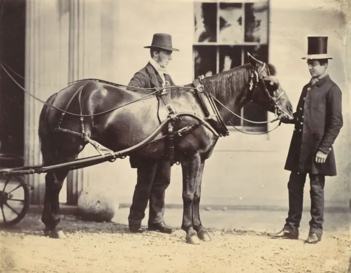 Framed Print : Reverend L. C. Cure and His Pony, 1859. Creator: Alfred Capel-Cure Framed Print : Reverend L. C. Cure and His Pony, 1859. Creator: Alfred Capel-Cure