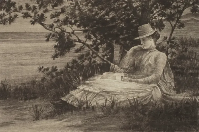 Framed Print : Reverie, 1888. Creator: William Harper Framed Print : Reverie, 1888. Creator: William Harper
