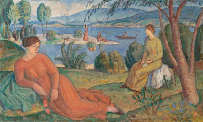 Framed Print : Reverie. Creator: Robert, Paul Theophile (1879-1954) Framed Print : Reverie. Creator: Robert, Paul Theophile (1879-1954)