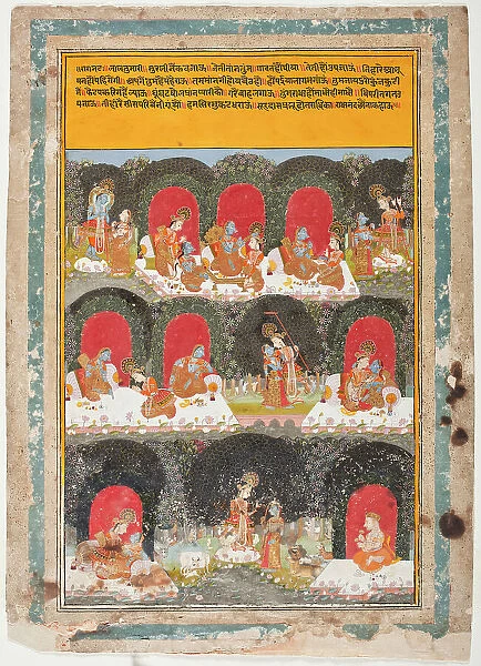 The Reversal of Roles, Episodes from the Krishna Lila (The Play of Krishna)... c1725. Creator: Unknown