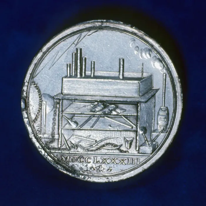 Framed Print : Reverse of commemorative medal for Joseph Priestley, English chemist, 1803 Framed Print : Reverse of commemorative medal for Joseph Priestley, English chemist, 1803