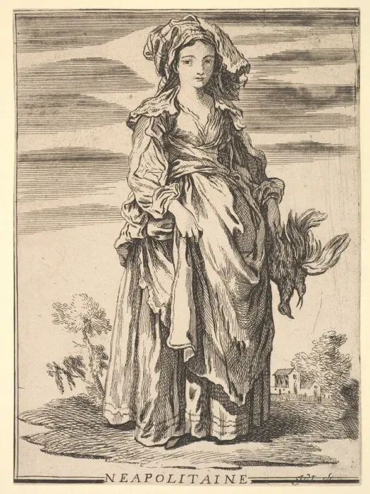 Framed Print : Reverse copy of Neapolitaine, from Recueil de diverses fig Framed Print : Reverse copy of Neapolitaine, from Recueil de diverses fig