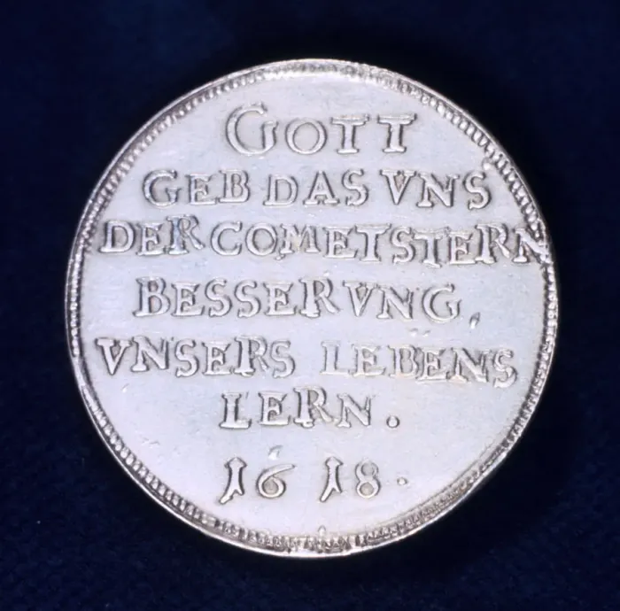 Framed Print : Reverse of a medal commemorating the brilliant comet of November 1618 Framed Print : Reverse of a medal commemorating the brilliant comet of November 1618
