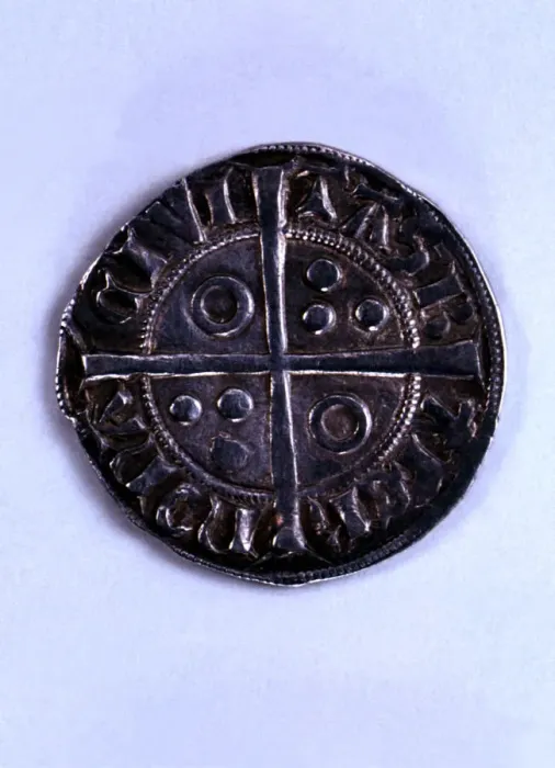 Framed Print : Reverse of a one-cruzado coin in silver, from the reign of Peter III, The Ceremonious Framed Print : Reverse of a one-cruzado coin in silver, from the reign of Peter III, The Ceremonious