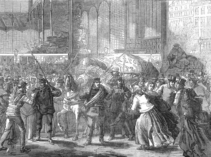 Framed Print : Revictualling of Paris: first arrival of fish at the Halles, 1871. Creator: Unknown Framed Print : Revictualling of Paris: first arrival of fish at the Halles, 1871. Creator: Unknown