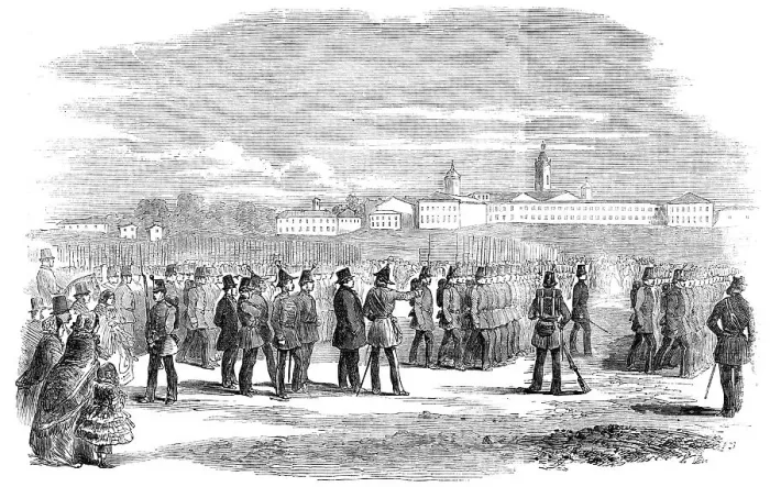 Framed Print : Review of the British-Italian Legion, at Novara, 1856. Creator: Unknown Framed Print : Review of the British-Italian Legion, at Novara, 1856. Creator: Unknown
