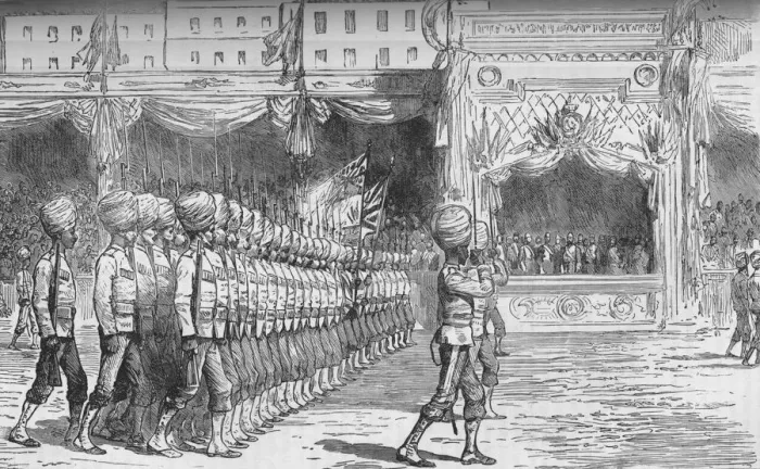 Framed Print : The Review at Cairo: March Past of the Beloochees, c1880 Framed Print : The Review at Cairo: March Past of the Beloochees, c1880