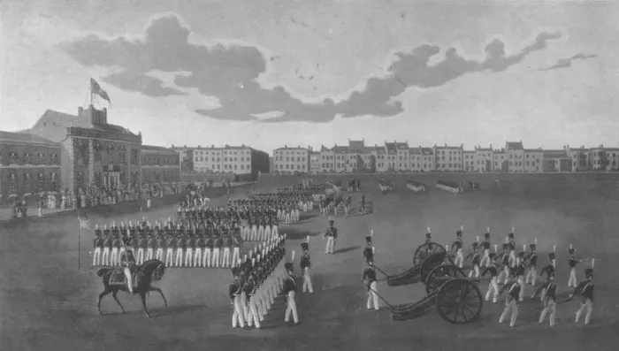 Framed Print : Review of The Hon. Artillery Company, 1829 (1909). Artist: Robert Havell Framed Print : Review of The Hon. Artillery Company, 1829 (1909). Artist: Robert Havell