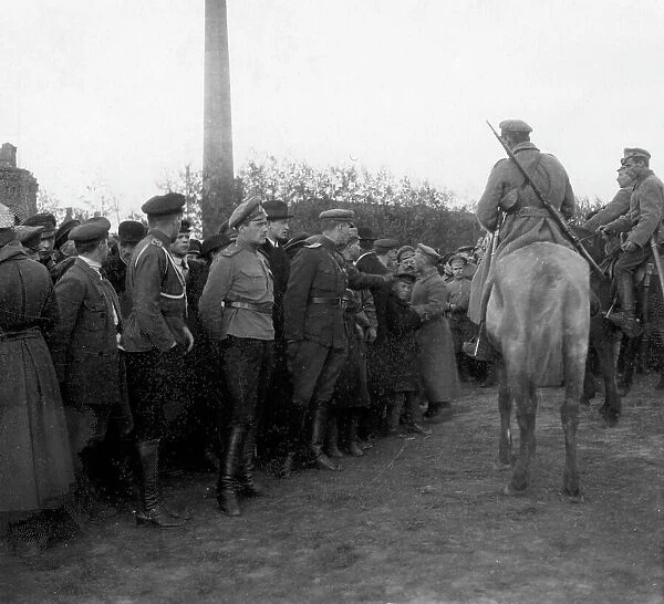 Review of White Guard troops in Tomsk on September 22, 1918. Creator: Unknown