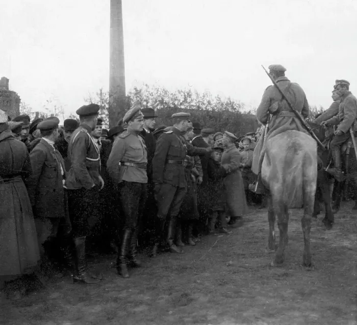 Framed Print : Review of White Guard troops in Tomsk on September 22, 1918. Creator: Unknown Framed Print : Review of White Guard troops in Tomsk on September 22, 1918. Creator: Unknown