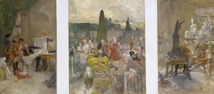 Framed Print : Revised Scheme for Decoration of the Walls in the Lower Hall, late 19th-early 20th century. Creator: Carl Larsson Framed Print : Revised Scheme for Decoration of the Walls in the Lower Hall, late 19th-early 20th century. Creator: Carl Larsson