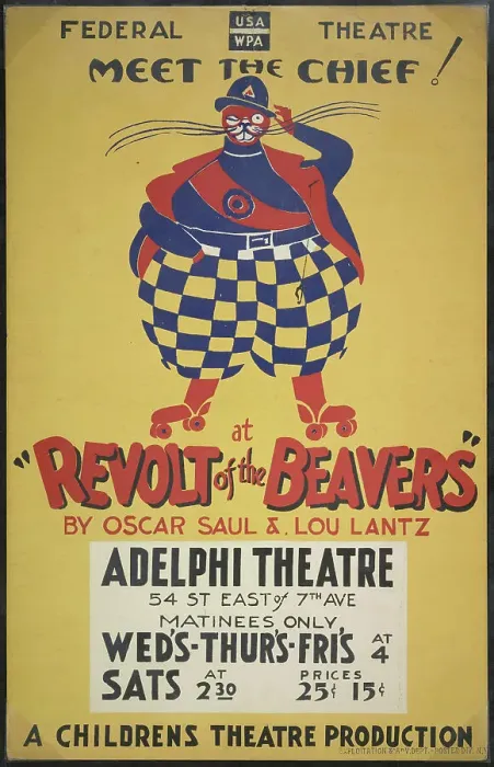 Framed Print : Revolt of the Beavers, New York, 1937. Creator: Unknown Framed Print : Revolt of the Beavers, New York, 1937. Creator: Unknown