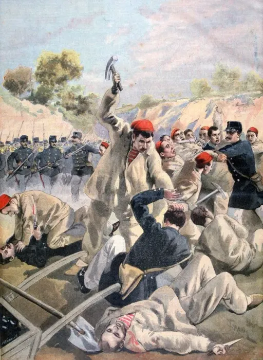 Framed Print : A Revolt of French Anarchists in Guyana, 1894. Artist: Oswaldo Tofani Framed Print : A Revolt of French Anarchists in Guyana, 1894. Artist: Oswaldo Tofani