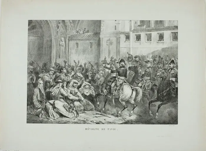 Framed Print : Revolt of Pavia, 1826. Creator: Auguste Raffet Framed Print : Revolt of Pavia, 1826. Creator: Auguste Raffet