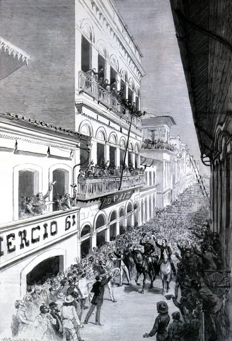 Framed Print : Revolution, 1889, the heads of the movement at Rio de Janeiro leading the Republic troops Framed Print : Revolution, 1889, the heads of the movement at Rio de Janeiro leading the Republic troops